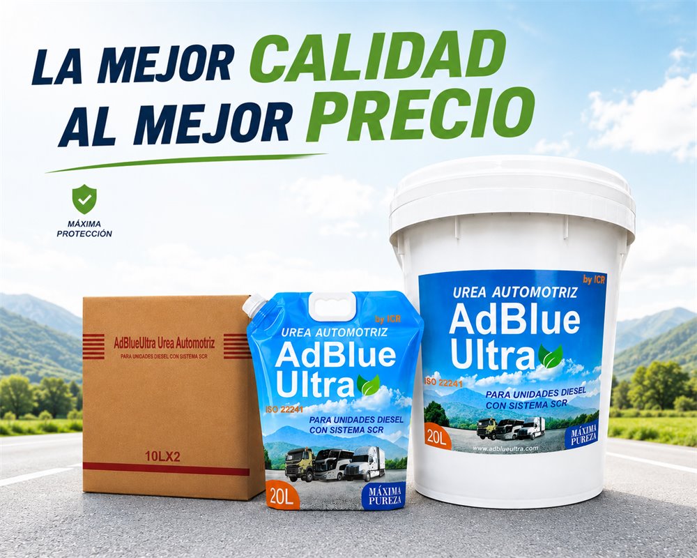 AdBlue Ultra: caja 2×10 L, bidón y balde de 20 L — la mejor calidad al mejor precio